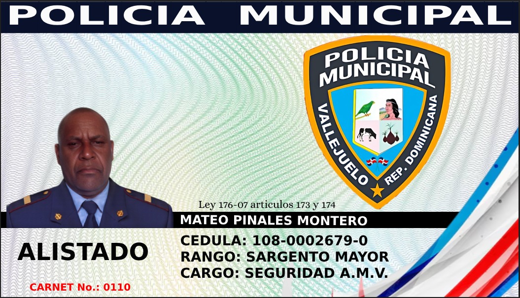 Mateo Pinales Montero — Sargento Mayor
