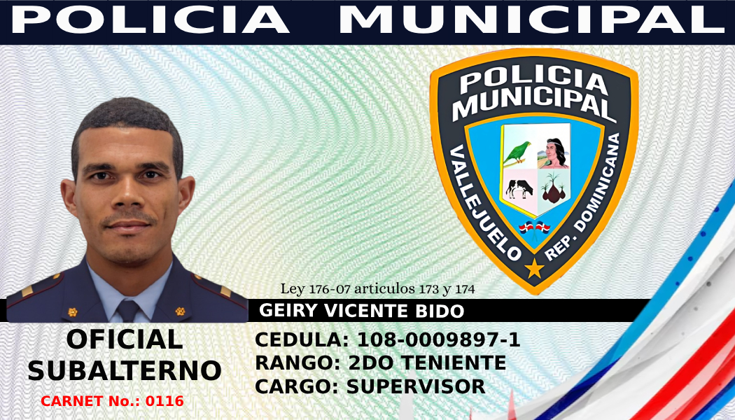 Geiry Vicente Bido — 2do Teniente
